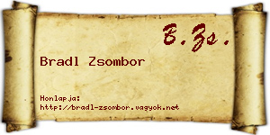 Bradl Zsombor névjegykártya
